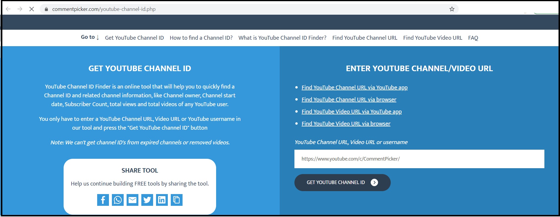 How to find a  Channel URL – Support